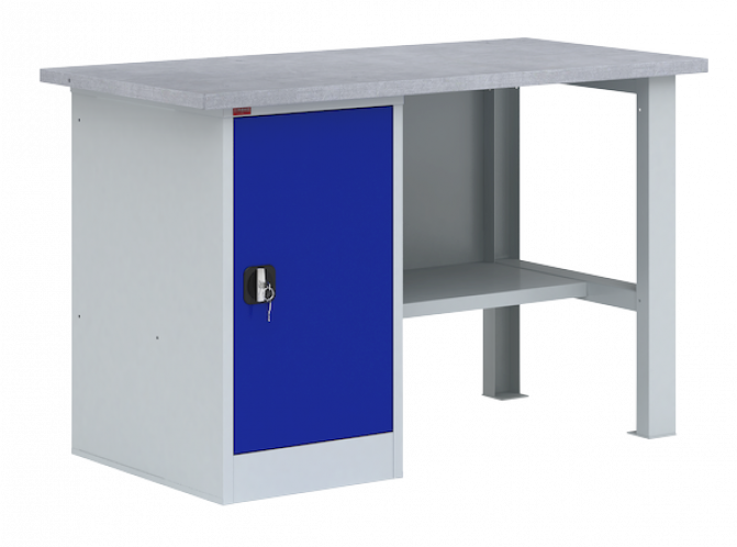 Однотумбовый металлический верстак ВП-2 860х1600х685 мм