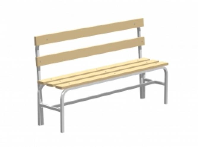 Скамья гардеробная со спинкой (липа) 850х1200х375